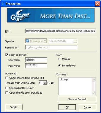 Imagen 1 para GigaGet