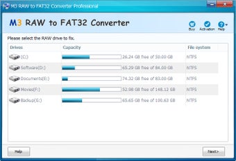 M3 RAW to FAT32 Converter