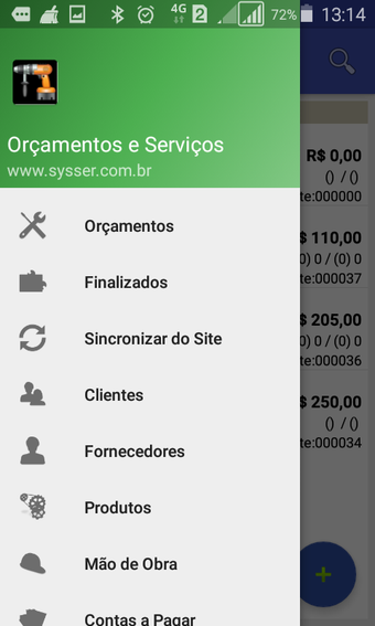 Orçamentos e Serviços Trial