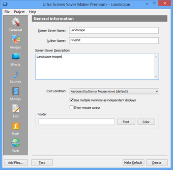 Ultra Screen Saver Maker