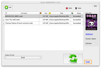 Bild 0 für Mobi to ePub Converter fo…