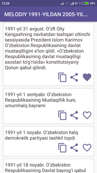 Bild 0 für O'zbekiston tarixi sanala…