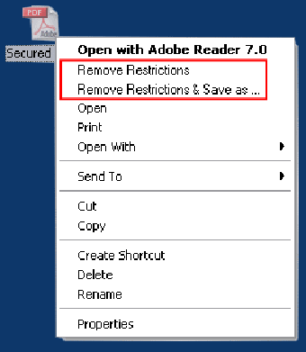 Imagen 2 para A-PDF Restrictions Remove…