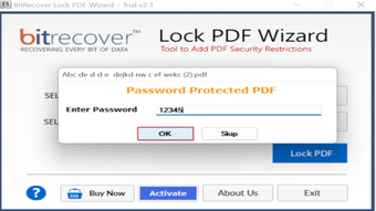 Obraz 0 dla BitRecover Lock PDF Wizar…