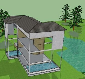 Sketch of Swallow Bird House Plan