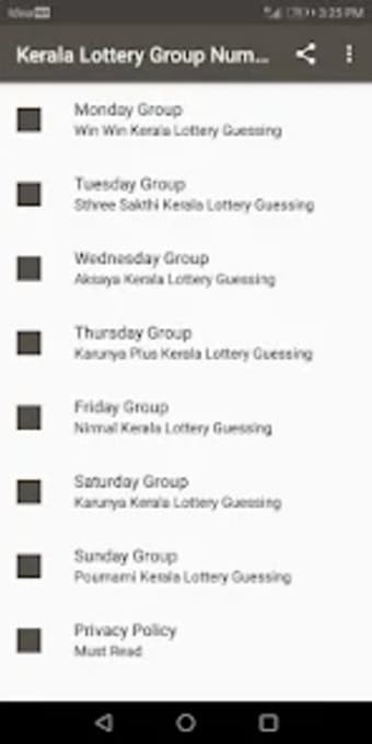 Kerala Lottery Group Number
