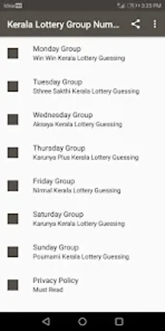 Kerala Lottery Group Numb…の画像0