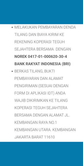 IDT-Informasi Denda Tilang