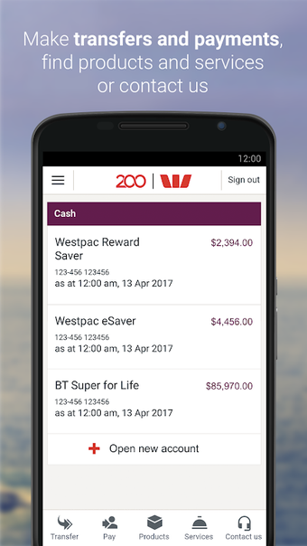 Westpac Mobile Banking Printscreens 4