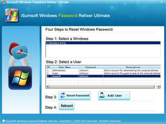 iSumsoft Windows Password Refixer