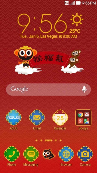 Happy Monkey Year. ASUS ZenUI Theme