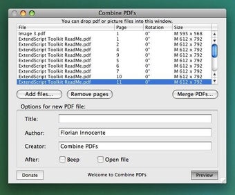 Combine PDFs