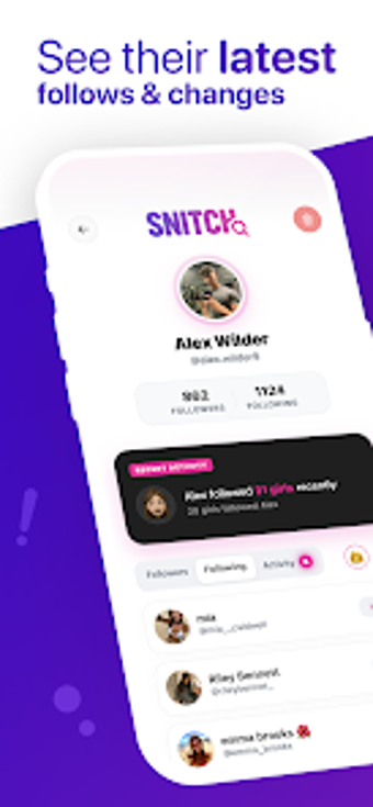 Bild 0 für Snitch: Recent Follow Tra…