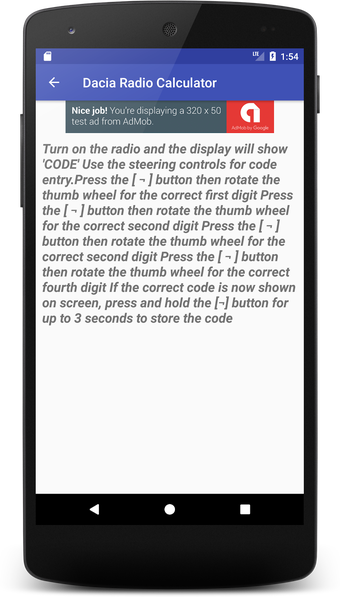 Dacia radio code calculator