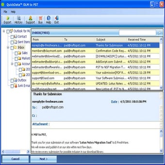 Immagine 0 per Quickdata OLM to PST