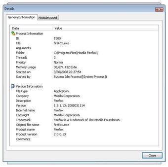 Image 0 for Security Process Explorer