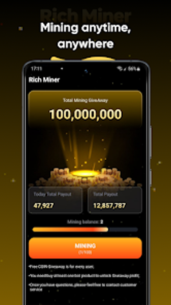 Bild 0 für Rich Miner: Earn Coin Eve…