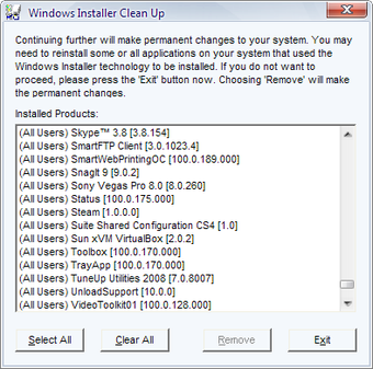 Obraz 0 dla Windows Installer CleanUp…