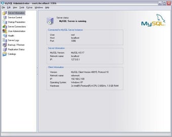 MySQL Administrator Printscreens 4