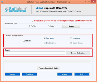 Image 0 for Softaken vCard Duplicate …