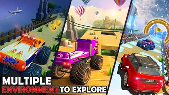 Mountain Car Stunts: Monster Truck Racing Game