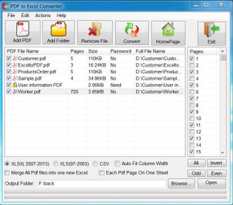 Free PDF to Excel Converter