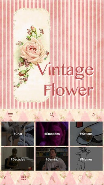 Image 0 for Vintage Flower Keyboard T…
