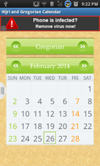 Imagen 6 para Hijri Calendar Widget