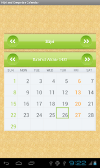 Imagen 5 para Hijri Calendar Widget