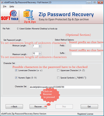 Image 0 for eSoftTools ZIP Password R…