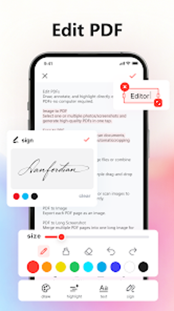 Bild 0 für MobilePDF Editor: Image t…