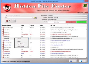 Imagen 1 para Hidden File Finder