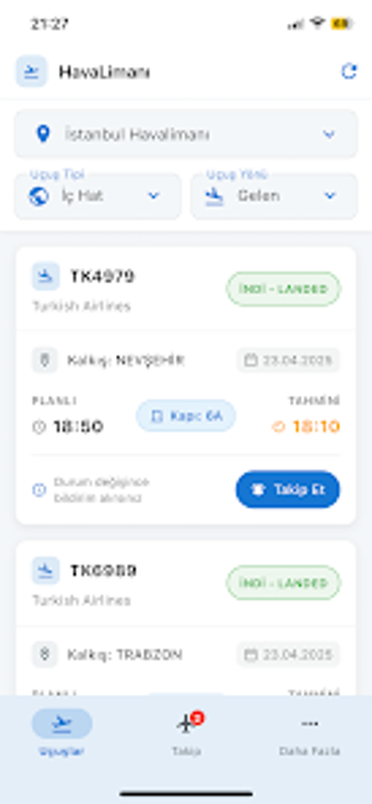 Bild 0 für HavaLimanı - Uçuş Takibi