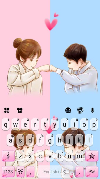 Couple Fist Bump Keyboard Background