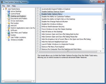 True System Security Tweaker