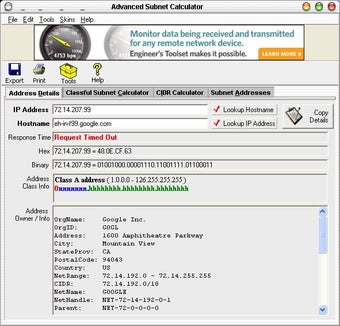 Image 1 for Advanced Subnet Calculato…