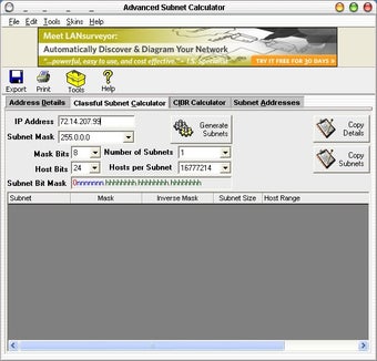 Image 2 for Advanced Subnet Calculato…