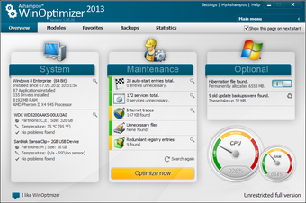 Image 0 pour Ashampoo WinOptimizer 201…