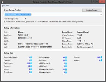Backup Extractor for iPho…的第0张图片