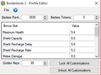 Borderlands Profile Editor