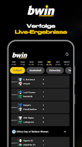 Bild 0 für bwin Live-Ergebnisse