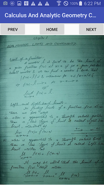 Calculus And Analytic Geometry B.Sc 1 Chapter 1