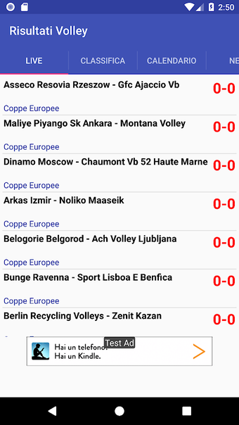Bild 0 für Risultati Volley