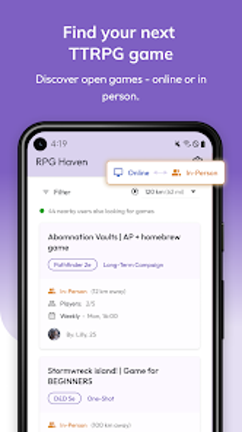 Bild 0 für RPG Haven - Group Finder