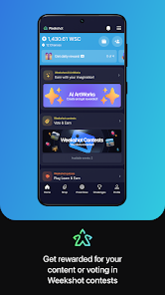 Weekshot. Earn with AI  likes