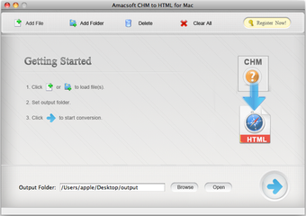 Amacsoft CHM to HTML for Mac