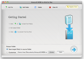 Amacsoft MOBI to ePub for Mac