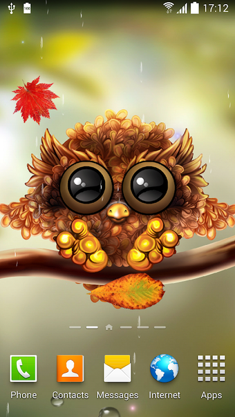 Autumn Little Owl Wallpaper