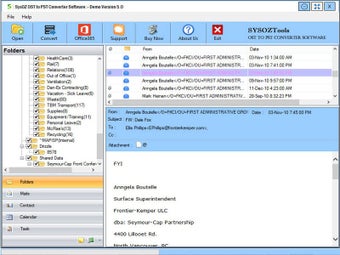 SysOZ OST to PST Converter