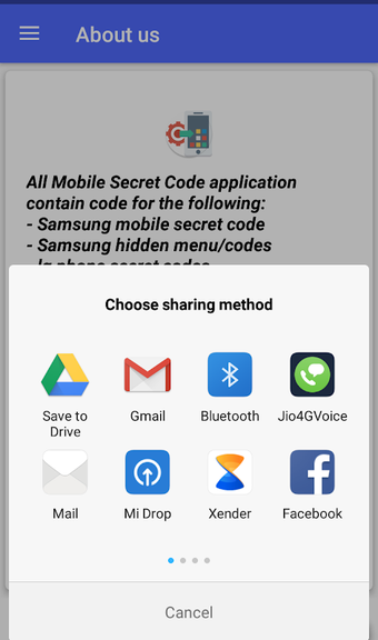 Mobile Secret Code